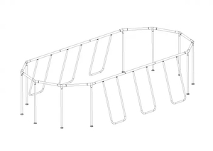 Kompletny stelaż do basenu 549 x 274 x 122 cm dla modeli 56710, 56716K. 