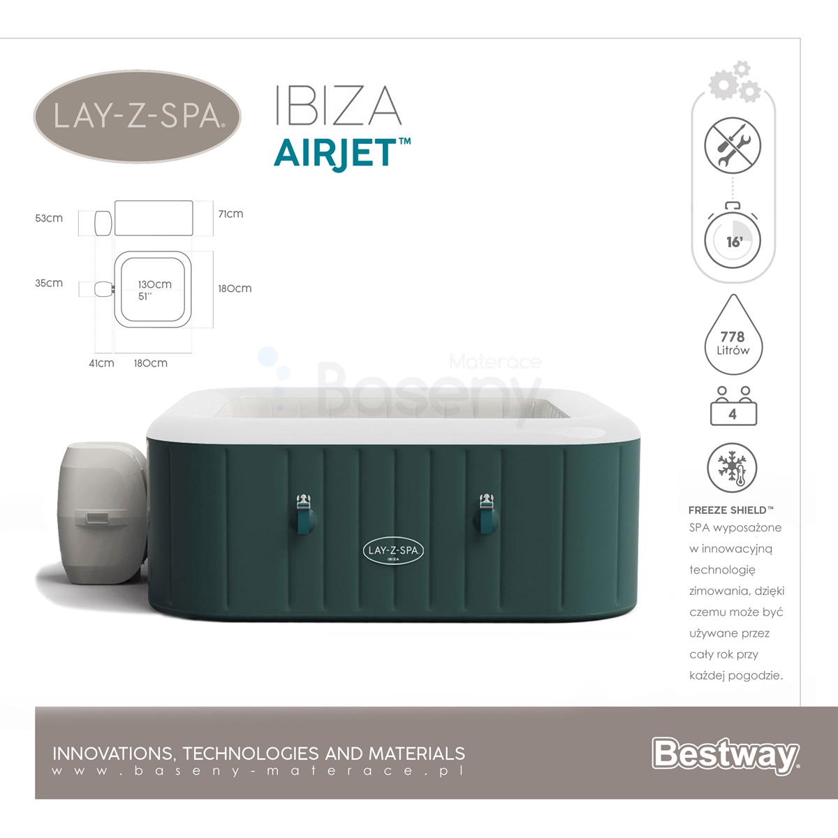 Bestway Ibiza AirJet SPA 60015