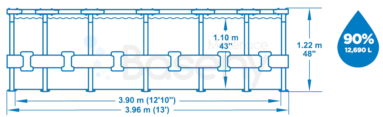 Bestway 396 x 122 cm 5618W